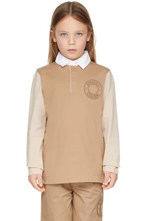 Burberry Kids Beige Embroidered Polo
