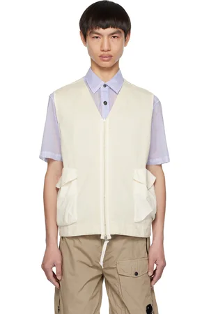 C.P. Company White Zip Vest