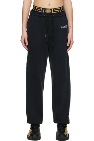 VERSACE Black Distressed Lounge Pants