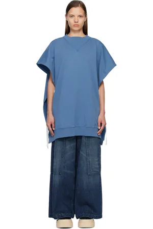 Maison Margiela Blue Draped Sweatshirt