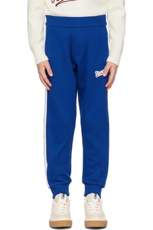 Moncler Kids Blue Striped Lounge Pants
