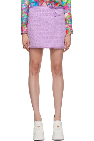 VERSACE Purple Dua Lipa Edition Miniskirt