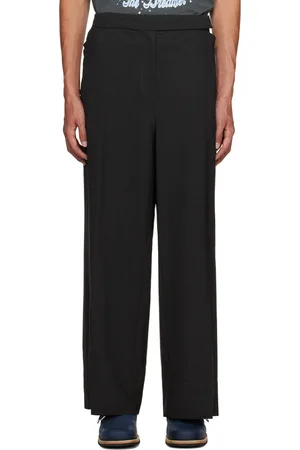 Ganni Gray Drapey Melange Trousers