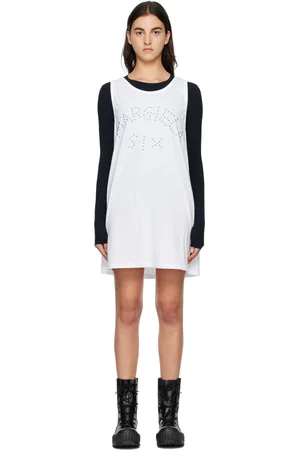Maison Margiela White Studded Minidress