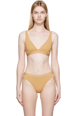 VERSACE Brown Greca Border Bra