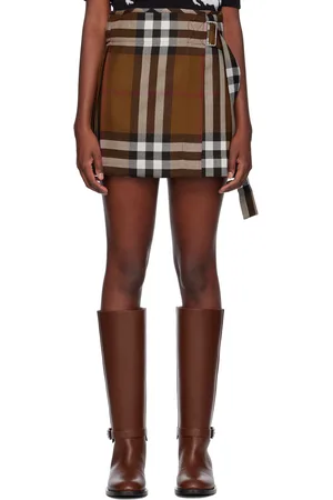 Burberry Brown Check Miniskirt