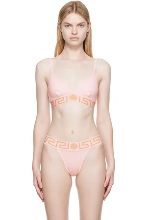 VERSACE Pink Greca Border Bralette