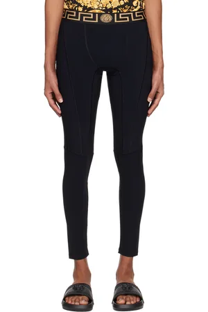 VERSACE Black Paneled Lounge Pants