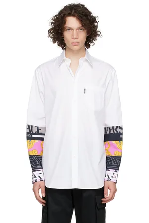 VERSACE White La Greca Shirt