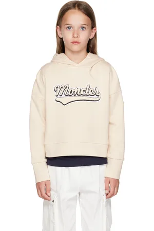 Moncler Kids Off-White Appliqué Hoodie