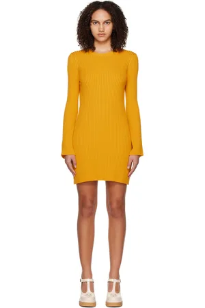 Chloé Yellow Flared Minidress