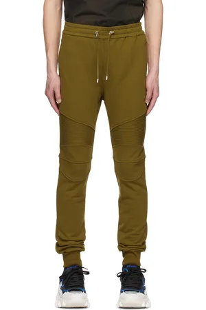 Balmain Khaki Paneled Lounge Pants