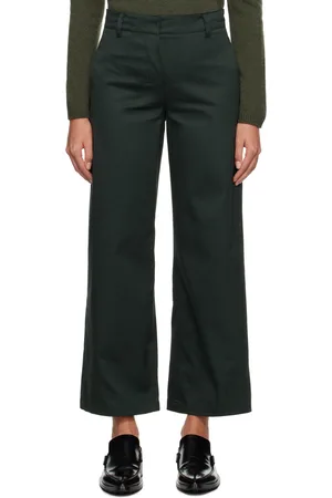 Max Mara Green Flared Trousers