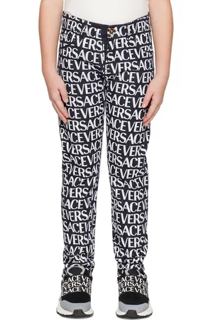 VERSACE Kids Black Allover Jeans