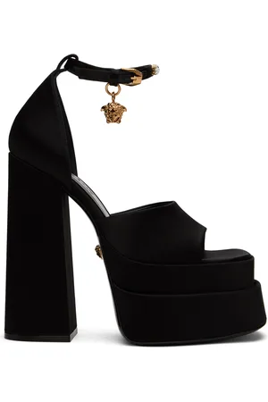VERSACE Black Aevitas Heeled Sandals