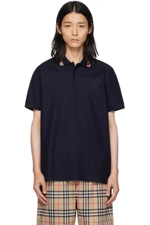 Burberry Navy Icon Stripe Polo