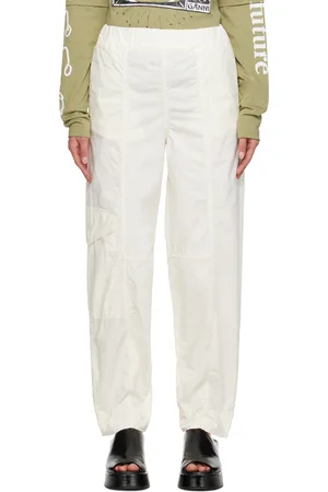 Ganni White Curve Trousers