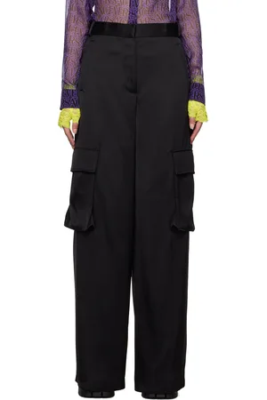 VERSACE Black Cargo Pocket Trousers