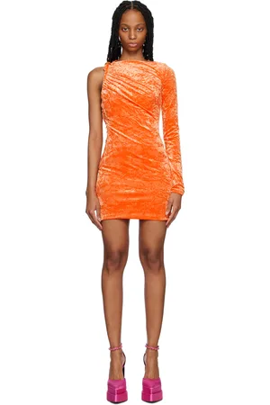 VERSACE Orange Rolled Minidress