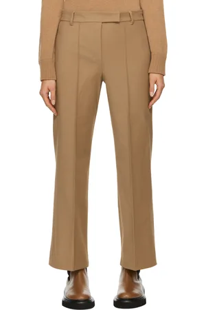 Max Mara Brown Pleated Trousers