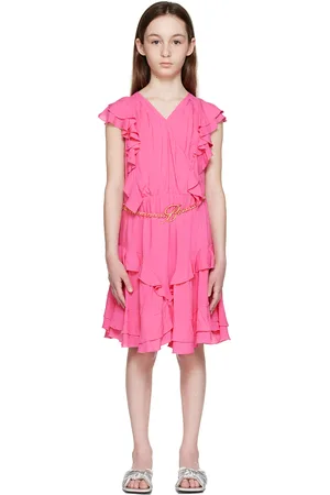 MISS BLUMARINE Kids Pink Tiered Dress