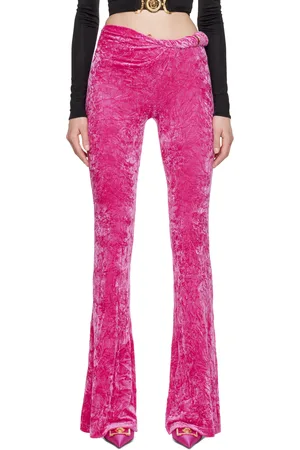 VERSACE Pink Rolled Flared Lounge Pants