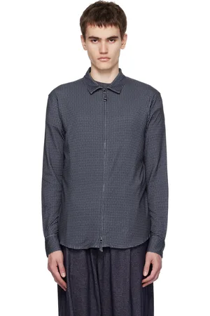 Giorgio Armani Navy Zip Shirt