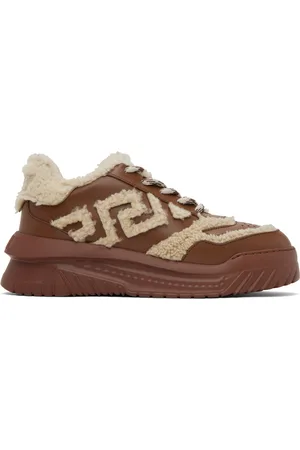VERSACE Tan Greca Odissea Sneakers