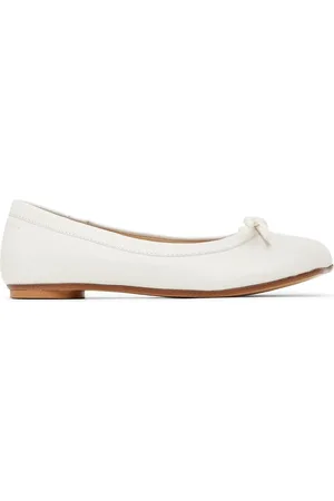 Maison Margiela Kids White Leather Ballet Flats