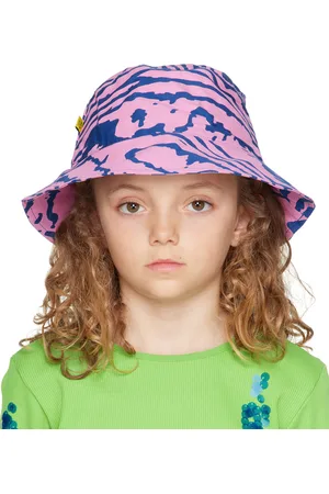 M’A Kids Kids Pink & Blue Zebra Bucket Hat