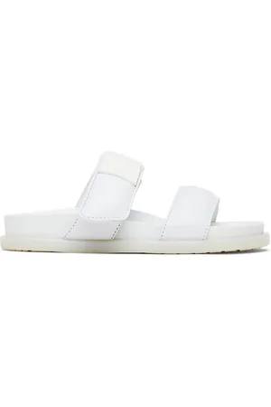 Maison Margiela Kids White Leather Slides