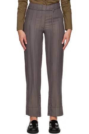 Ganni Gray Drapey Trousers