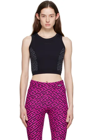 VERSACE Black Greca Top