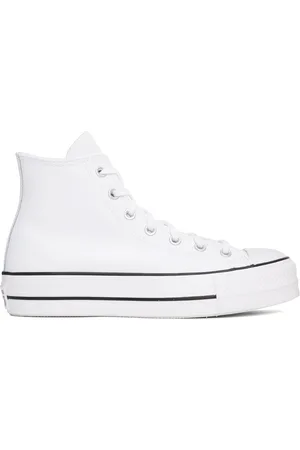 Converse White Leather Chuck Taylor All Star Platform Sneakers
