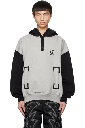 Bally Gray & Black Bi-Color Hoodie