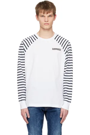 Dsquared2 White Surfer Gang Rave Long Sleeve T-Shirt