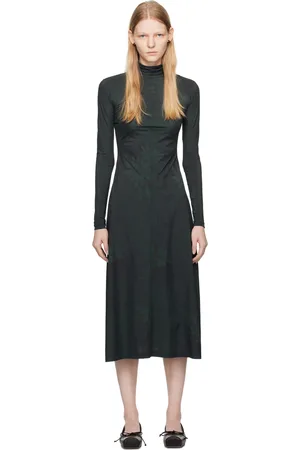Maison Margiela Green Printed Maxi Dress