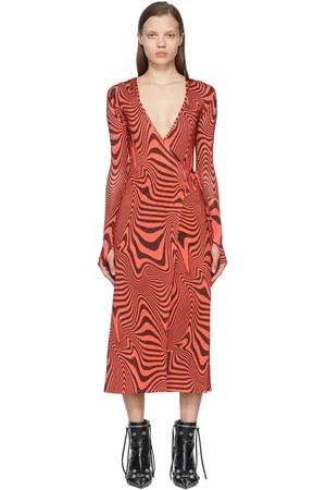 Marine Serre SSENSE Exclusive Red Viscose Robe