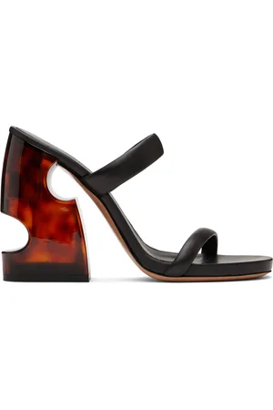 OFF-WHITE Black & Brown Meteor Heeled Sandals