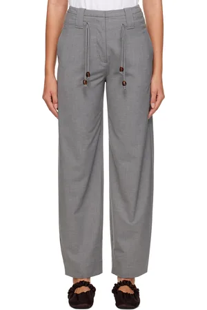 Ganni Gray Drawstring Trousers