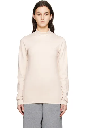 Maison Margiela Beige Embroidered Long Sleeve T-Shirt