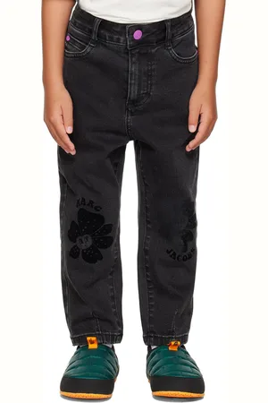 Marc Jacobs Kids Black Flocked Jeans