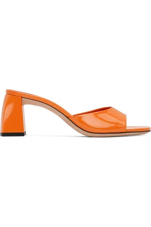 By Far Orange Romy Mules