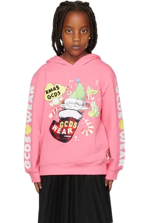 GCDS Kids Pink Graphic Hoodie