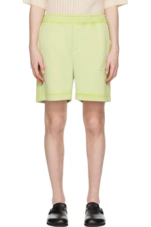 Solid Green Four-Pocket Shorts