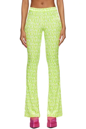 VERSACE Green Allover Trousers