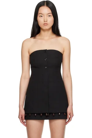Ganni Black Beaded Tube Top