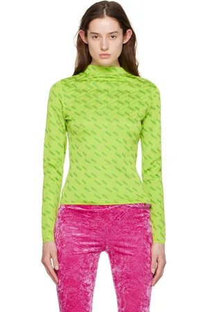 VERSACE Green La Greca Sweater