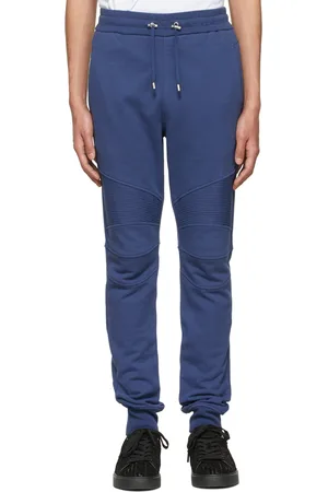 Balmain Blue Cotton Lounge Pants
