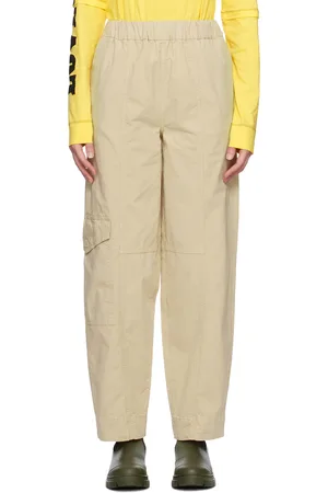 Ganni Khaki Curve Trousers